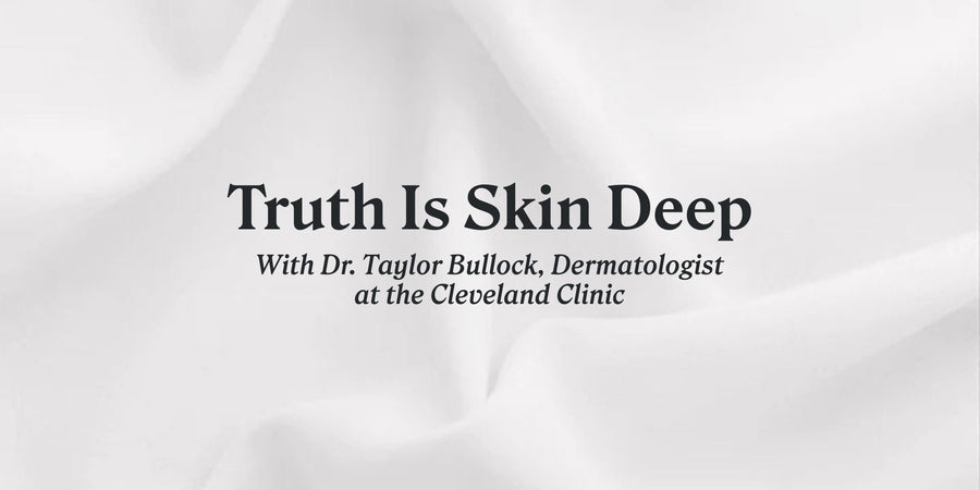 Truth Is Skin Deep, with Dr. Taylor Bullock, Dermatologist at the Cleveland Clinic. Close-up of white featherweight jersey fabric.