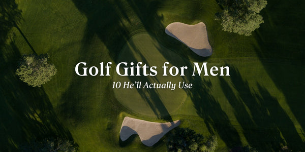 Golf Gifts for Men: 10 He’ll Actually Use. Aerial view of a golf green between two bunkers.