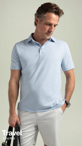 Pinehurst Striped Classic Fit Jersey Polo with Hyper-Cool Jade®